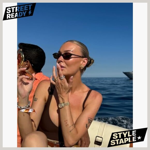 Retro Oval Sunglasses Lightweight Narrow Fit UV Protection 90s Style main image 7
